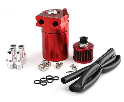 Universal Baffled Aluminum Oil Catch Can Reservoir Tank Oil Tank With Breather Filter OCC-1020A Tuck's Performance