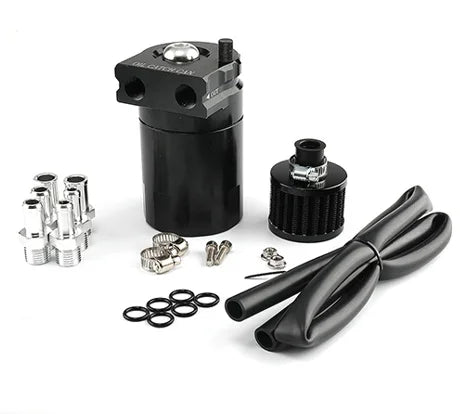 Universal Baffled Aluminum Oil Catch Can Reservoir Tank Oil Tank With Breather Filter OCC-1020A Tuck's Performance