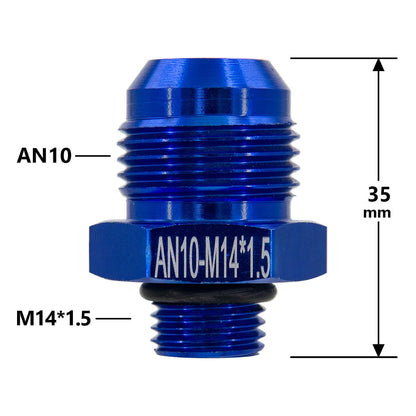 1Pcs Aluminum Alloy AN6/AN8/AN10/AN12 to AN/M14/M16/M18x1.5 Metric Fuel Hose Adapter Pipe Thread Fitting for Oil Cooler System Tuck's Performance