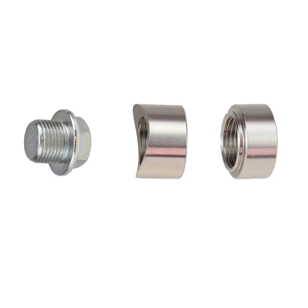 Oxygen Sensor Stainless Steels Bung Plug Nut Stepped Mounting Cap Kit Plug Nut Plug Wideband Nut Fitting Weld Bungs M18X1.5 Tuck's Performance