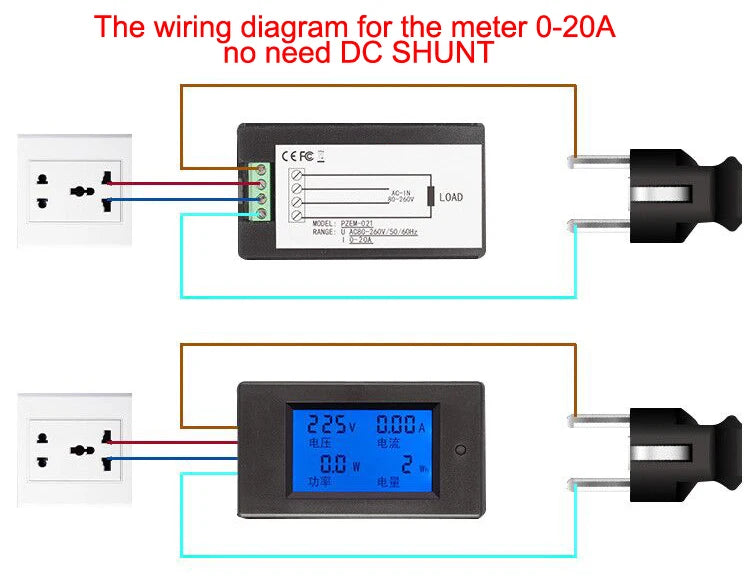 CG 20A/50A/100A DC Multifunction Battery Monitor Meter with Shunt LCD Display Digital Meter Voltmeter Ammeter for Cars,RV Tuck's Performance