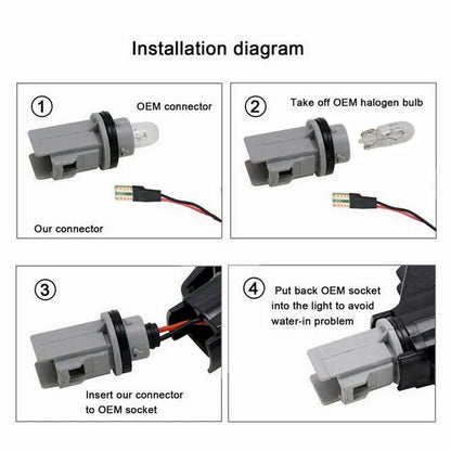 2Pcs For Toyota Landcruiser Land Cruiser 70 80 100 Series Flowing LED Side Marker Turn Signal Lights Indicator Blinker Lamps Tuck's Performance