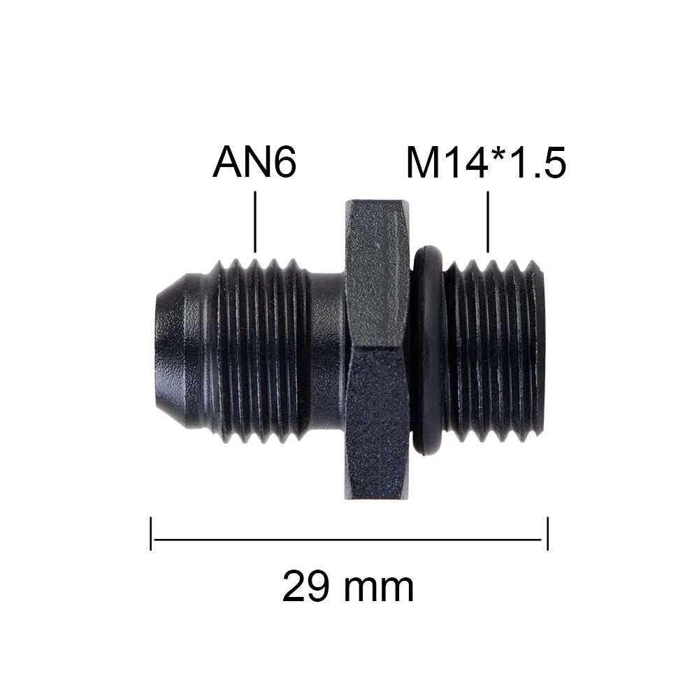 Universal Male 6AN AN6 to M10 M12x1.25/1.5, AN6 TO m16 M14x1.5, AN6 TO 1/4 3/8 1/2 npt Metric straight fitting Tuck's Performance