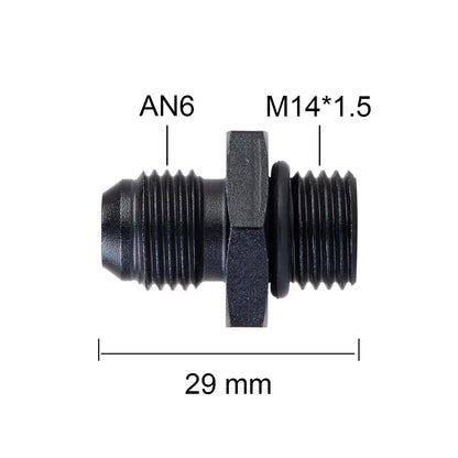 Universal Male 6AN AN6 to M10 M12x1.25/1.5, AN6 TO m16 M14x1.5, AN6 TO 1/4 3/8 1/2 npt Metric straight fitting Tuck's Performance