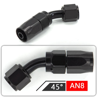 1PCS AN6 AN8 AN10 Straight 45 90 120 180 Degree Oil Fuel Swivel Hose End Fitting Oil Hose End Adaptor