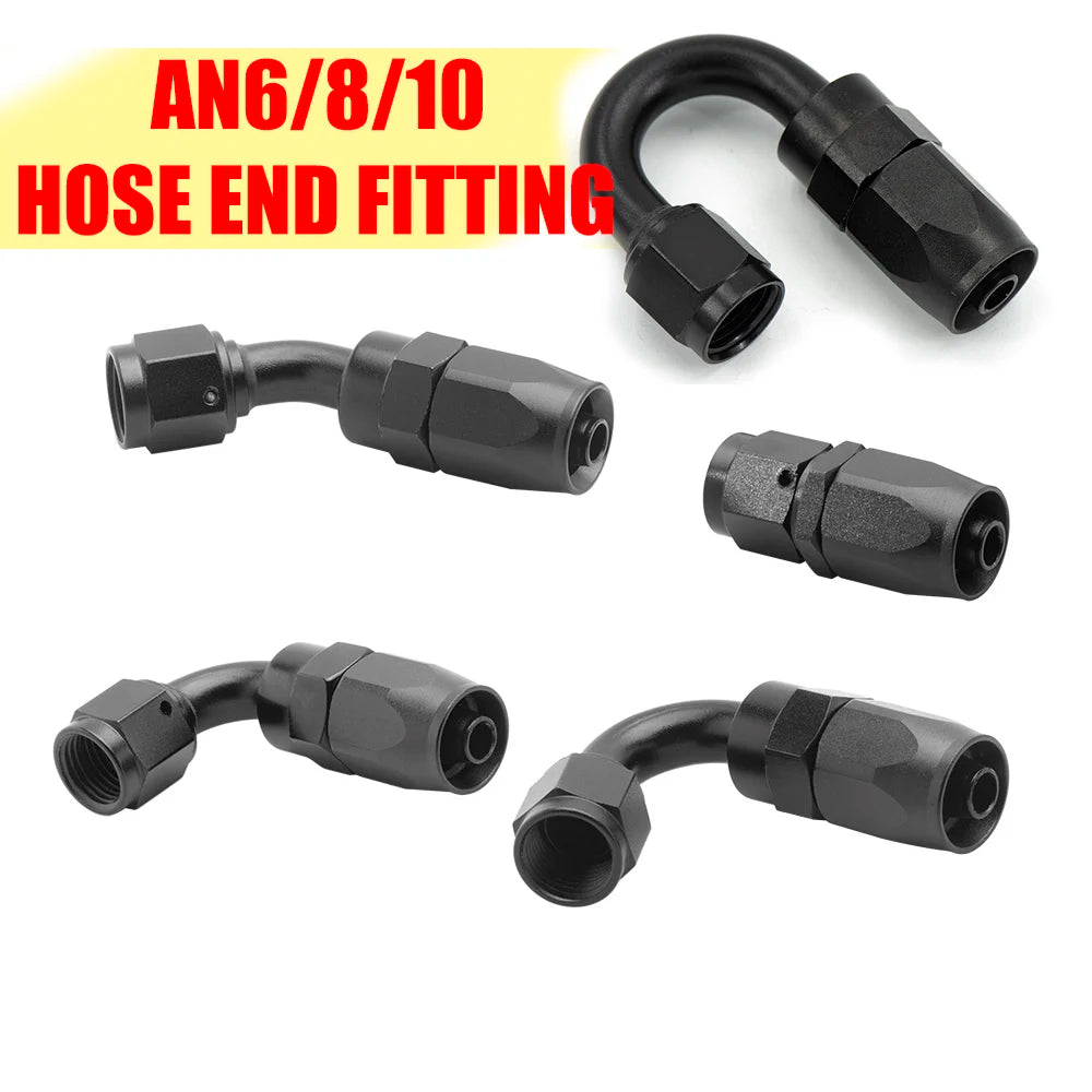 1PCS AN6 AN8 AN10 Straight 45 90 120 180 Degree Oil Fuel Swivel Hose End Fitting Oil Hose End Adaptor