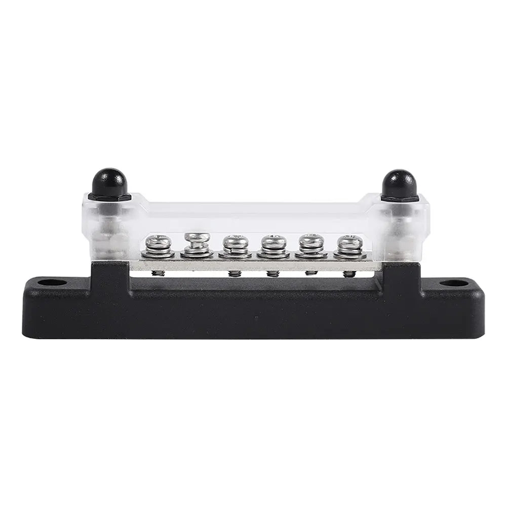 12V / 24V Universal 6-Way Battery Bus Bar – Power Distribution Block with Clear Cover (150A) Tuck's Performance