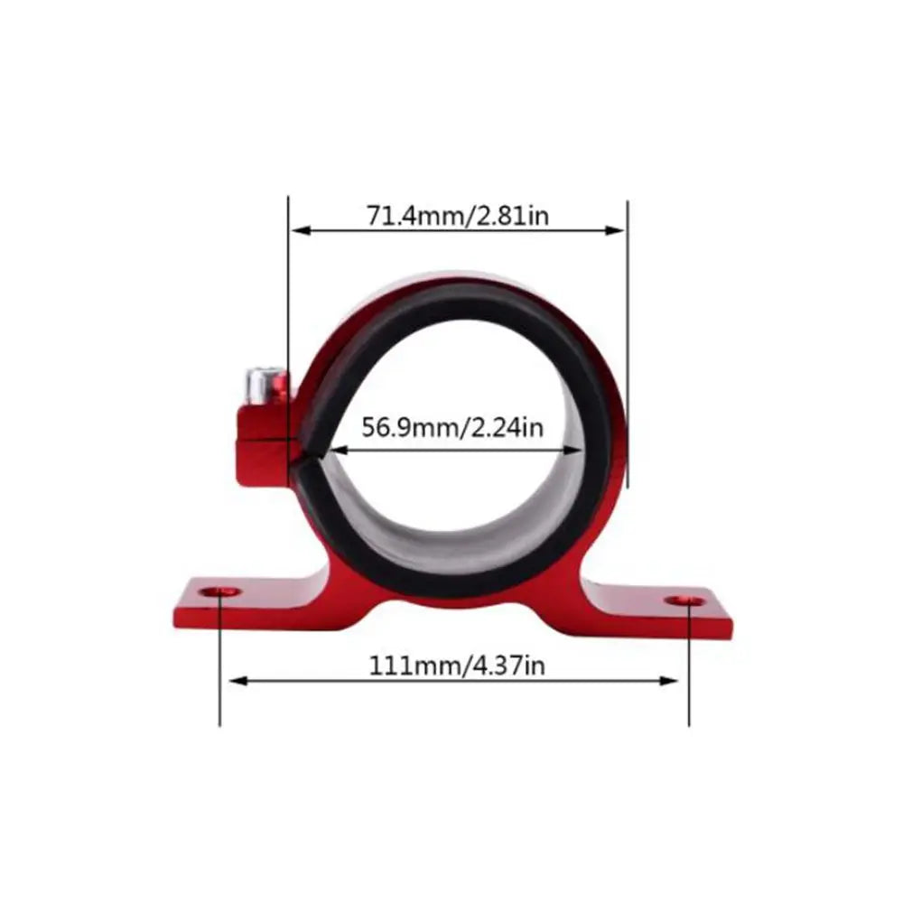 60MM Single External Fuel Filter Mounting Bracket, Aluminum Fuel Pump Clamp Cradle Holder Tuck's Performance