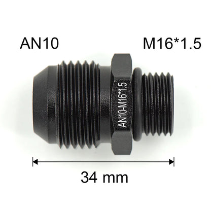 1Pcs Aluminum Alloy AN6/AN8/AN10/AN12 to AN/M14/M16/M18x1.5 Metric Fuel Hose Adapter Pipe Thread Fitting for Oil Cooler System Tuck's Performance
