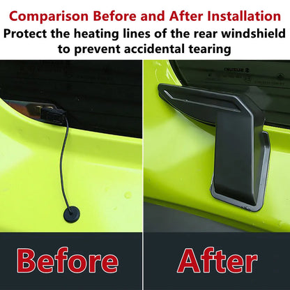 Car Rear Windshield Heating Wire Protection Demister Cover for Suzuki Jimny JB64 JB74 2019-2025 Interior Accessories Black ABS Tuck's Performance