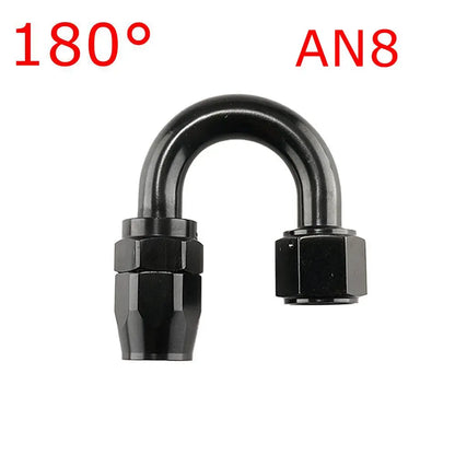 AN Swivel Hose End Fitting, Black | AN4 to AN12 | Straight, 45, 90 & 180 Degree Tucks Performance