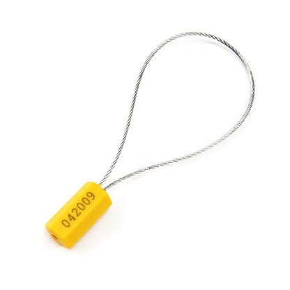 Tamper-proof numbered cable seal - yellow