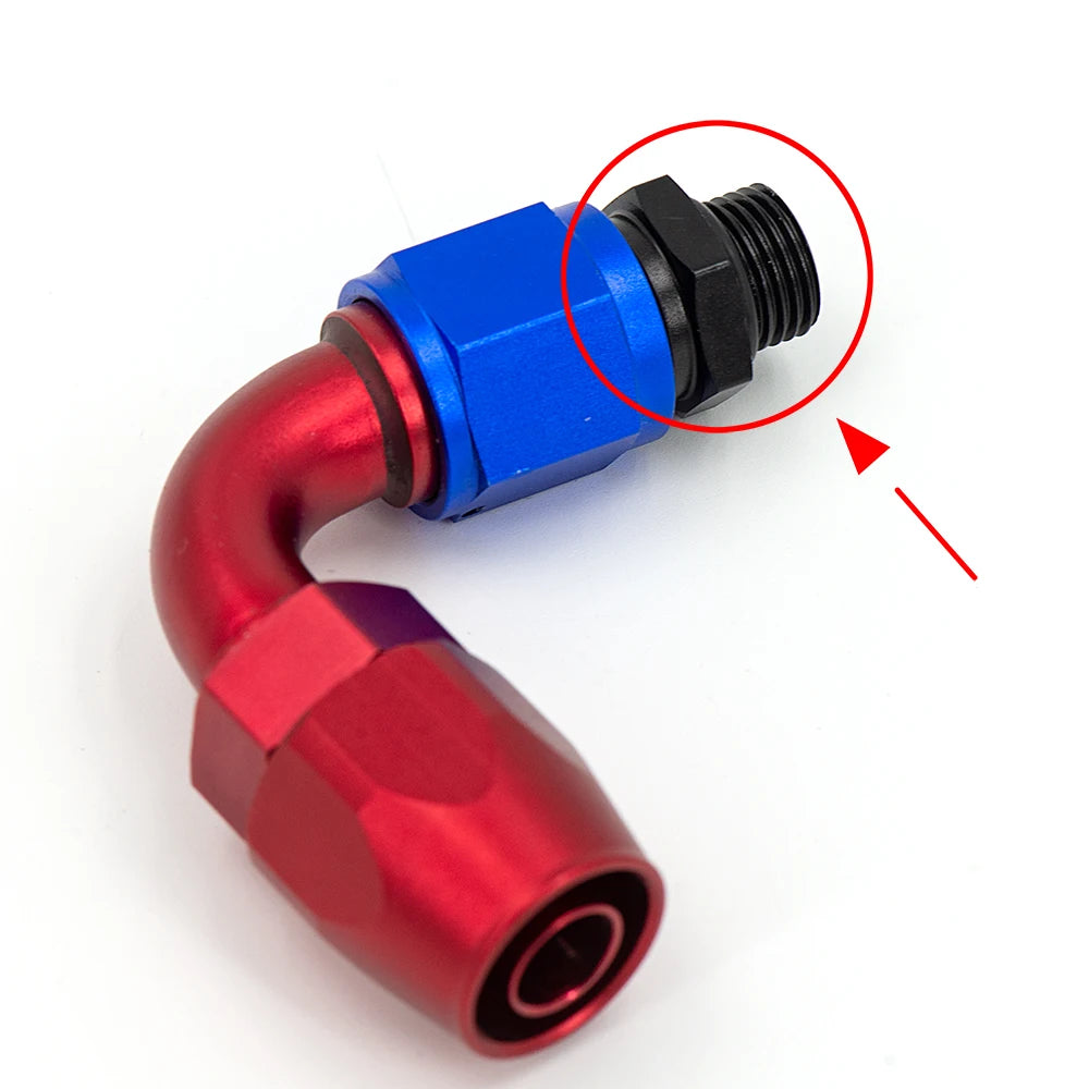1Pcs Aluminum Alloy AN6/AN8/AN10/AN12 to AN/M14/M16/M18x1.5 Metric Fuel Hose Adapter Pipe Thread Fitting for Oil Cooler System Tuck's Performance