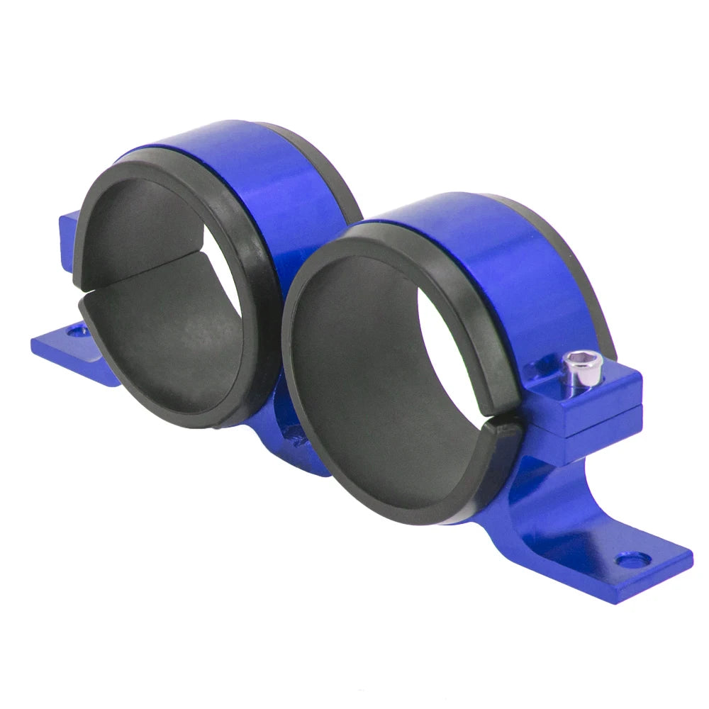Free Ship Dual Twin Fuel Pump Mount Bracket 60MM & Fuel Filter Clamp 50mm Cradle For Car Modified BLACK RED BLUE Tuck's Performance