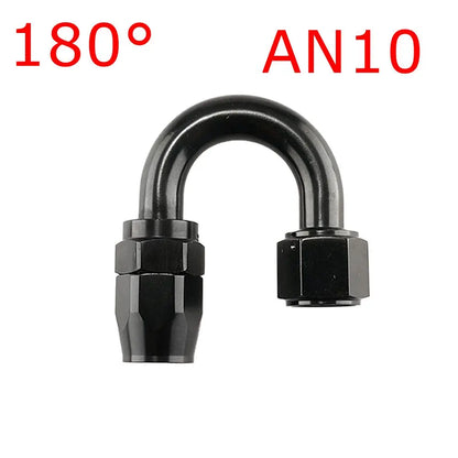 AN Swivel Hose End Fitting, Black | AN4 to AN12 | Straight, 45, 90 & 180 Degree Tucks Performance