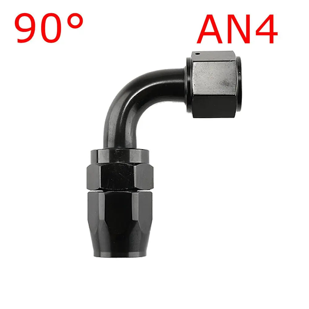 AN Swivel Hose End Fitting, Black | AN4 to AN12 | Straight, 45, 90 & 180 Degree Tucks Performance