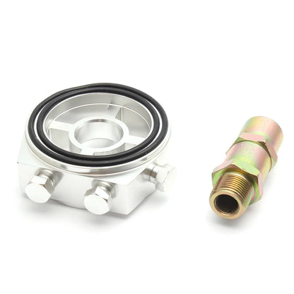 Universal Aluminum Oil Filter Sandwich Plate Thread Adapter, Oil Cooler Pressure Temp Gauge Adapter Kit Tuck's Performance