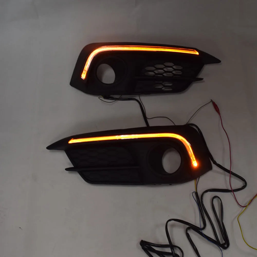 LED DRL Hilux 2018 2019 Daytime  Driving Lamp White Yellow Turn Sign