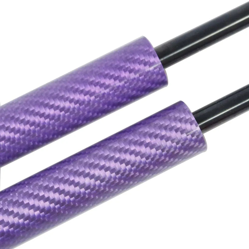 Colour range of bonnet struts including black, red, blue and silver