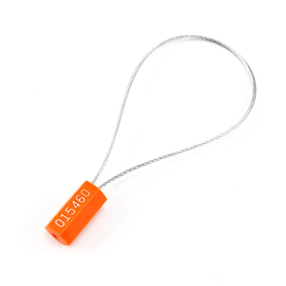 Tamper-proof numbered cable seal - orange