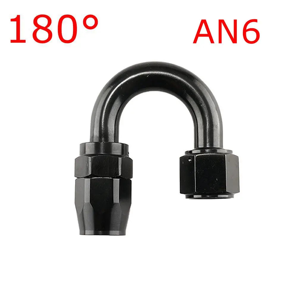 AN Swivel Hose End Fitting, Black | AN4 to AN12 | Straight, 45, 90 & 180 Degree Tucks Performance