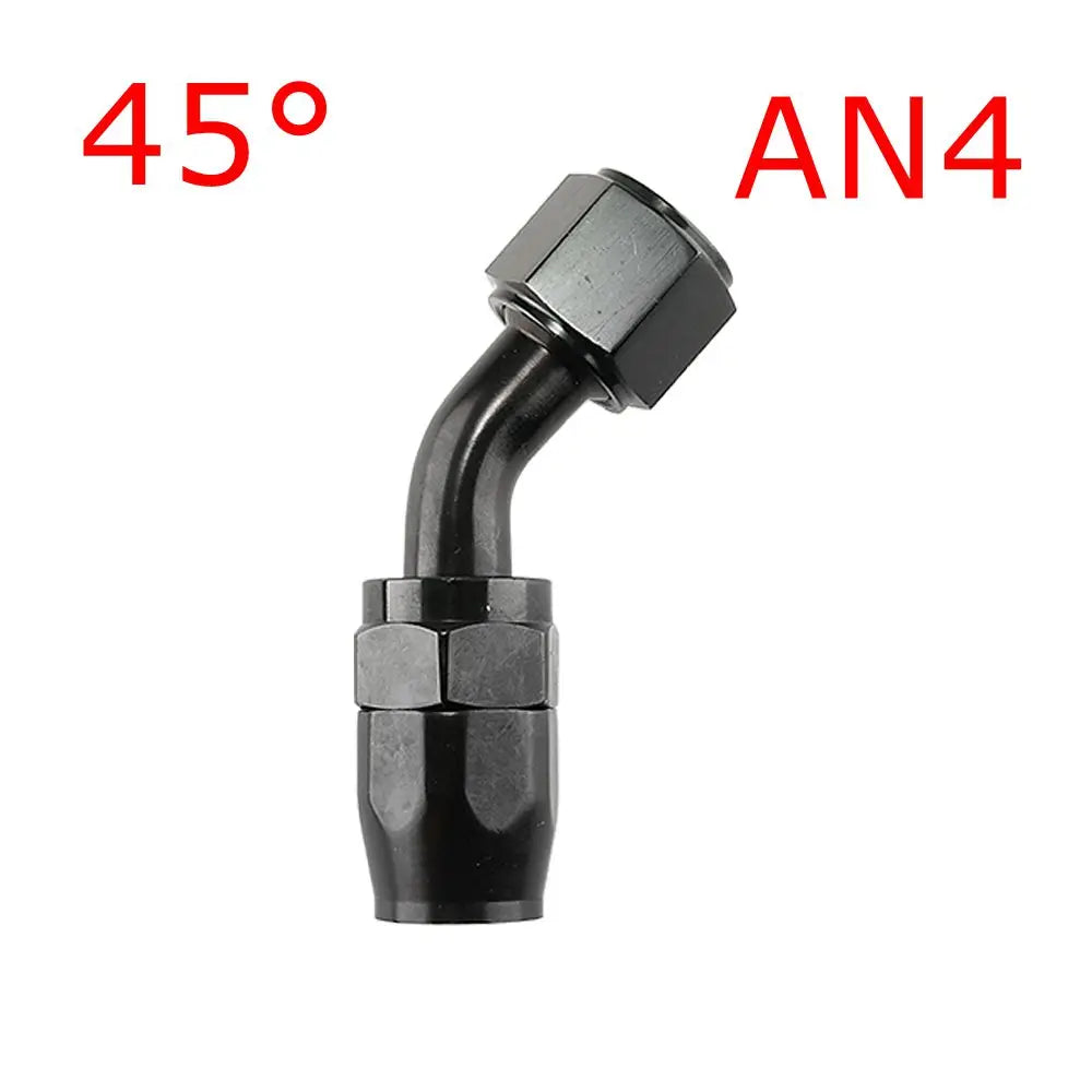 AN Swivel Hose End Fitting, Black | AN4 to AN12 | Straight, 45, 90 & 180 Degree Tucks Performance