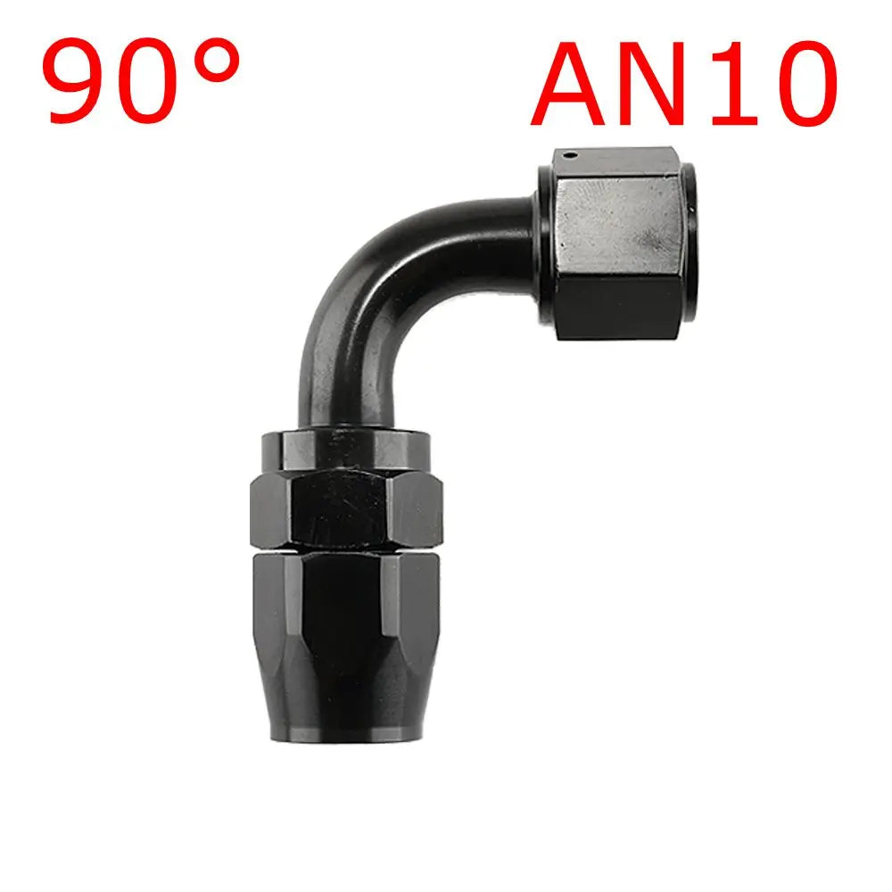 AN Swivel Hose End Fitting, Black | AN4 to AN12 | Straight, 45, 90 & 180 Degree Tucks Performance