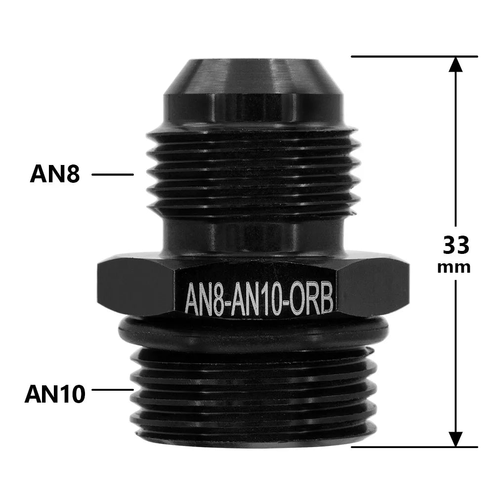 1Pcs Aluminum Alloy AN6/AN8/AN10/AN12 to AN/M14/M16/M18x1.5 Metric Fuel Hose Adapter Pipe Thread Fitting for Oil Cooler System Tuck's Performance