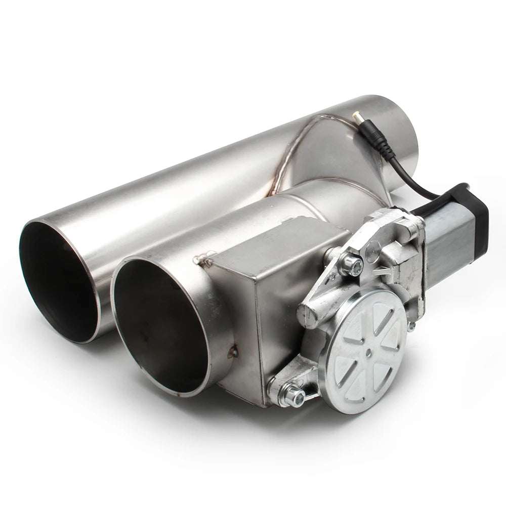 Universal  2.5'' 3" Electric Exhaust Cutout Valve Y Pipe Exhaust Pipe Single Valve System with Controller Remote Kit Tuck's Performance
