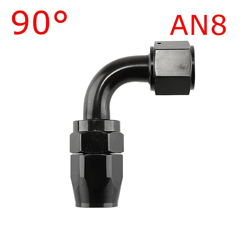 AN Swivel Hose End Fitting, Black | AN4 to AN12 | Straight, 45, 90 & 180 Degree Tucks Performance