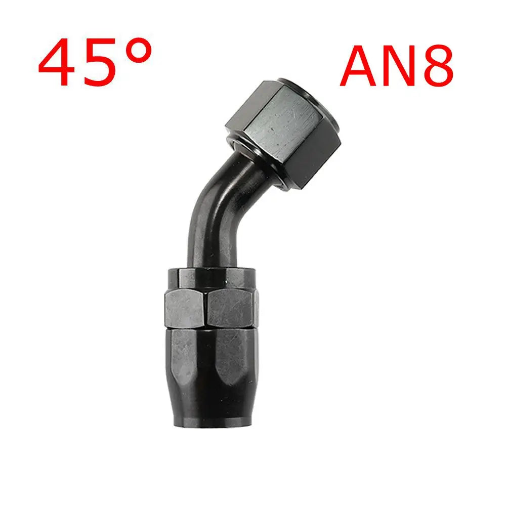 AN Swivel Hose End Fitting, Black | AN4 to AN12 | Straight, 45, 90 & 180 Degree Tucks Performance