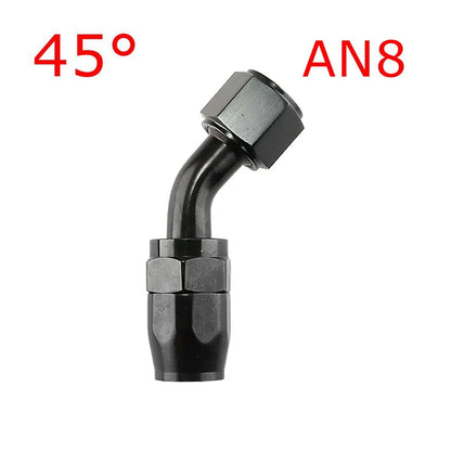 AN Swivel Hose End Fitting, Black | AN4 to AN12 | Straight, 45, 90 & 180 Degree Tucks Performance