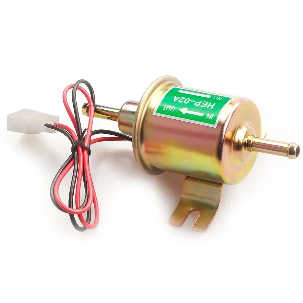 12V/24V Universal Electric Fuel Pump Low Pressure Bolt Fixing Wire Diesel Petrol HEP-02A For Car Carburetor Motorcycle ATV Tuck's Performance