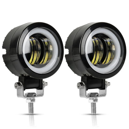 12V-80V Round LED Angel Eye Work Light product image 1