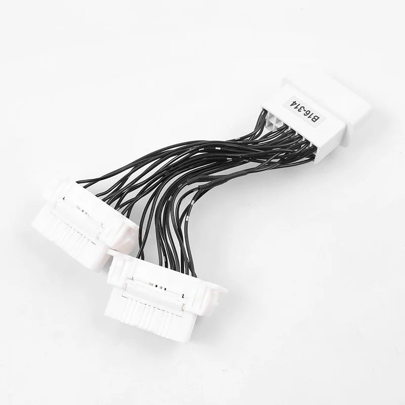 OBD splitter plugged into diagnostic port