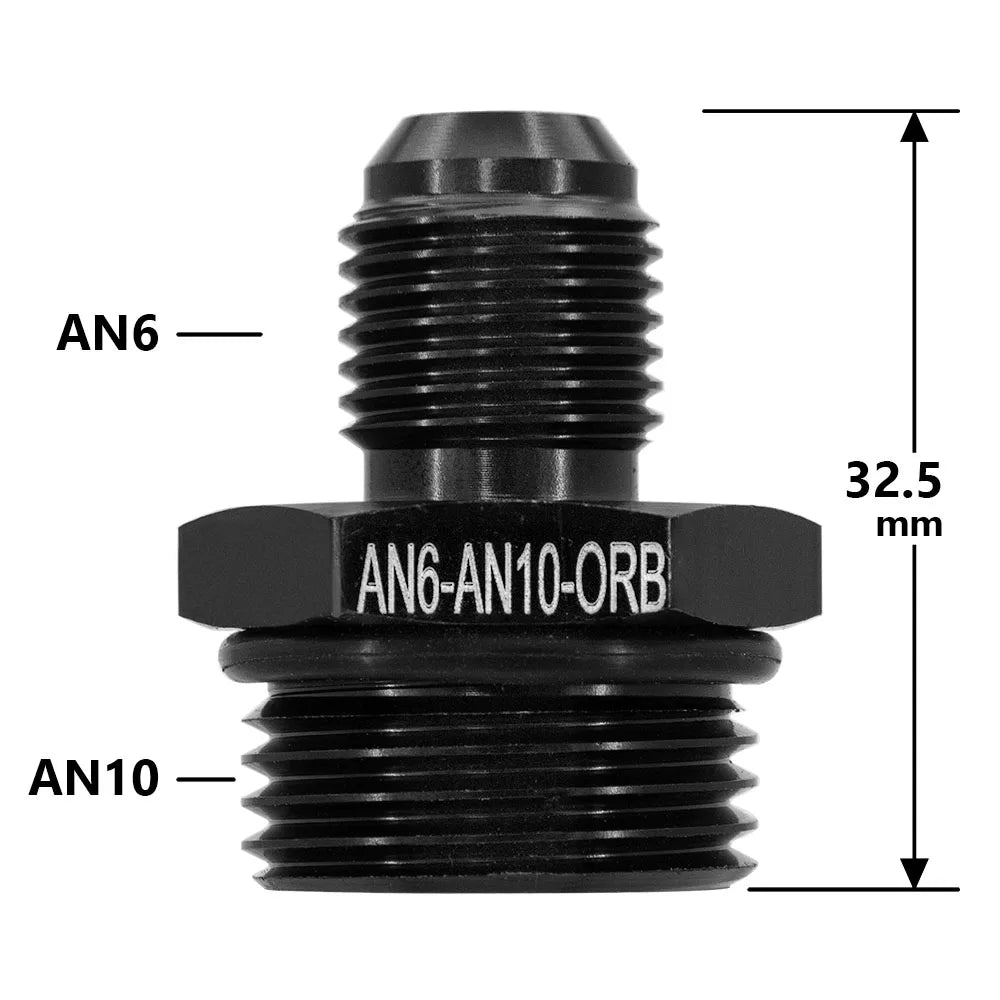 1Pcs Aluminum Alloy AN6/AN8/AN10/AN12 to AN/M14/M16/M18x1.5 Metric Fuel Hose Adapter Pipe Thread Fitting for Oil Cooler System Tuck's Performance