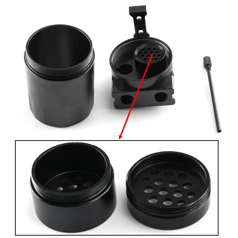 Universal Baffled Aluminum Oil Catch Can Reservoir Tank Oil Tank With Breather Filter OCC-1020A Tuck's Performance