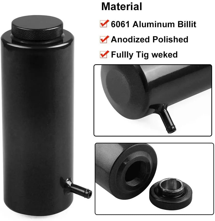 Universal Radiator Coolant Tank 800ml Coolant Expansion Tank Cooling Catch Bottle Overflow Reservoir Aluminum Car Styling Tuck's Performance