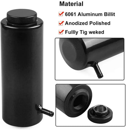 Universal Radiator Coolant Tank 800ml Coolant Expansion Tank Cooling Catch Bottle Overflow Reservoir Aluminum Car Styling Tuck's Performance