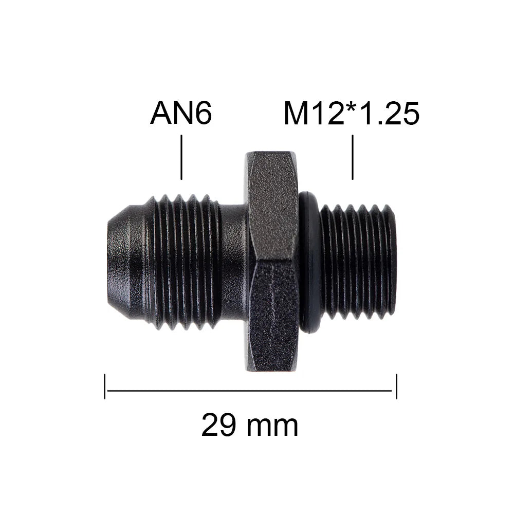 Universal Male 6AN AN6 to M10 M12x1.25/1.5, AN6 TO m16 M14x1.5, AN6 TO 1/4 3/8 1/2 npt Metric straight fitting Tuck's Performance