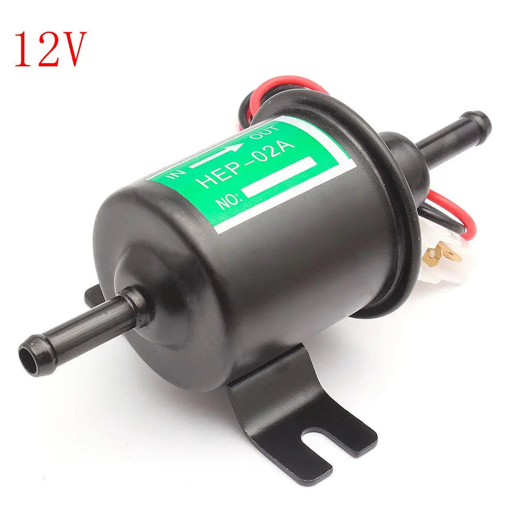 12V/24V Universal Electric Fuel Pump Low Pressure Bolt Fixing Wire Diesel Petrol HEP-02A For Car Carburetor Motorcycle ATV Tuck's Performance
