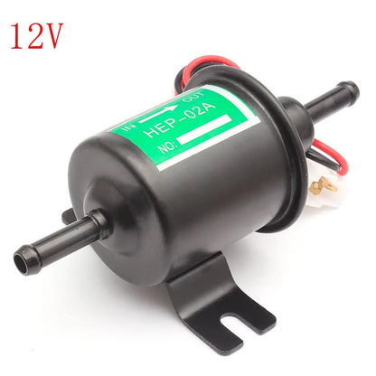 12V/24V Universal Electric Fuel Pump Low Pressure Bolt Fixing Wire Diesel Petrol HEP-02A For Car Carburetor Motorcycle ATV Tuck's Performance