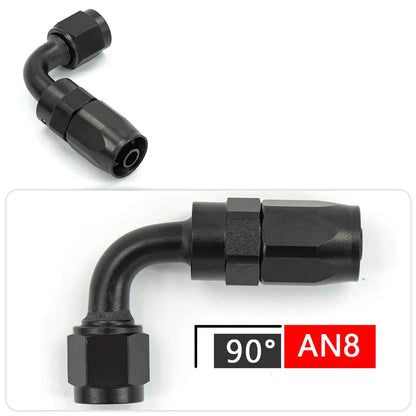 1PCS AN6 AN8 AN10 Straight 45 90 120 180 Degree Oil Fuel Swivel Hose End Fitting Oil Hose End Adaptor