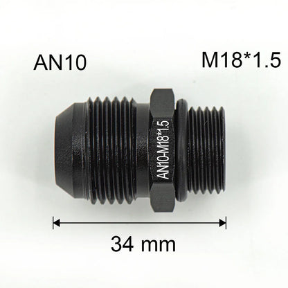 1Pcs Aluminum Alloy AN6/AN8/AN10/AN12 to AN/M14/M16/M18x1.5 Metric Fuel Hose Adapter Pipe Thread Fitting for Oil Cooler System Tuck's Performance
