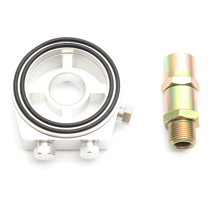 Universal Aluminum Oil Filter Sandwich Plate Thread Adapter, Oil Cooler Pressure Temp Gauge Adapter Kit Tuck's Performance