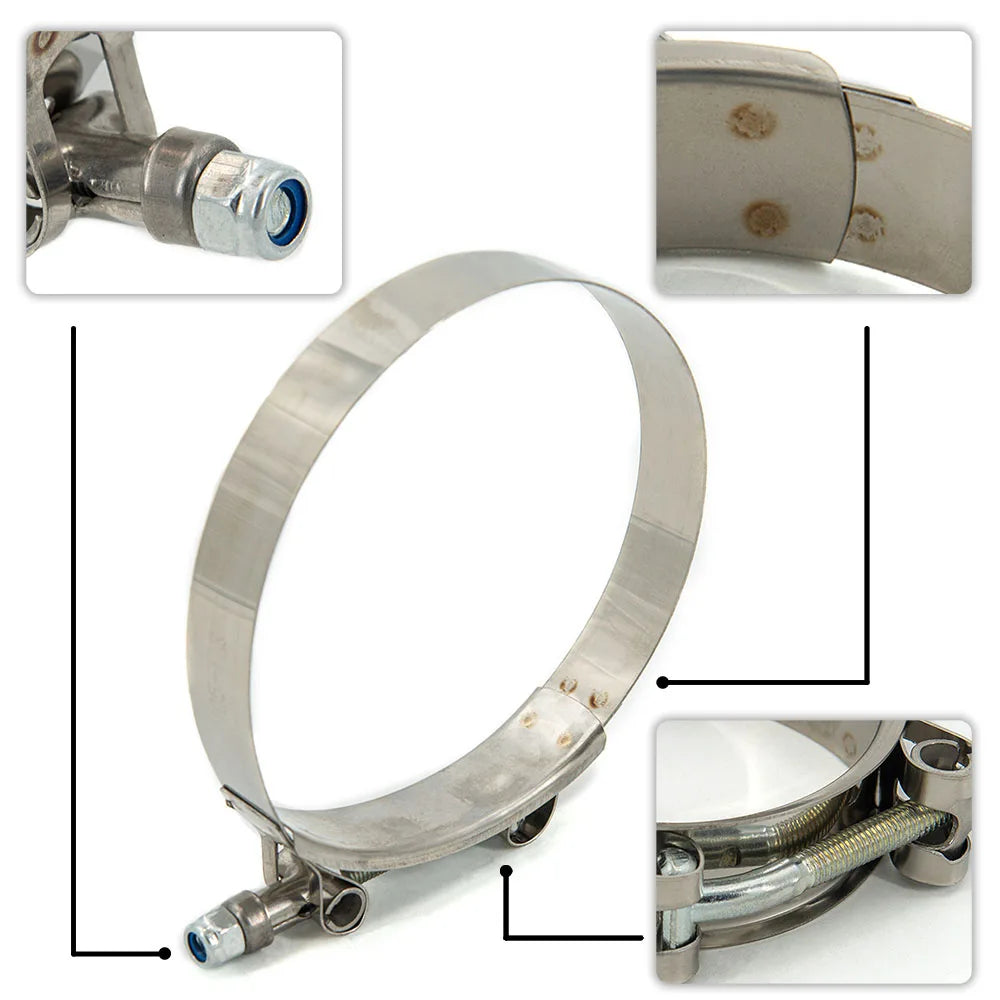 1 Pc 2.0" 2.25" 2.5" 2.75" 3.0" 3.25" 3.5" 4.0" T-Bolt Exhaust Clamp Intake Turbo Exhaust Intercooler Silicone Coupler Tuck's Performance