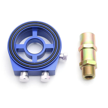 Universal Aluminum Oil Filter Sandwich Plate Thread Adapter, Oil Cooler Pressure Temp Gauge Adapter Kit Tuck's Performance