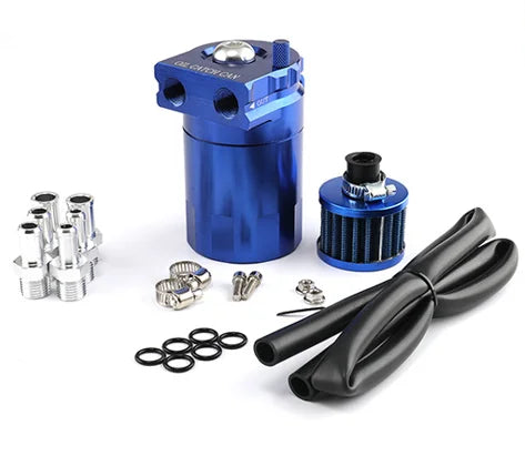 Universal Baffled Aluminum Oil Catch Can Reservoir Tank Oil Tank With Breather Filter OCC-1020A Tuck's Performance
