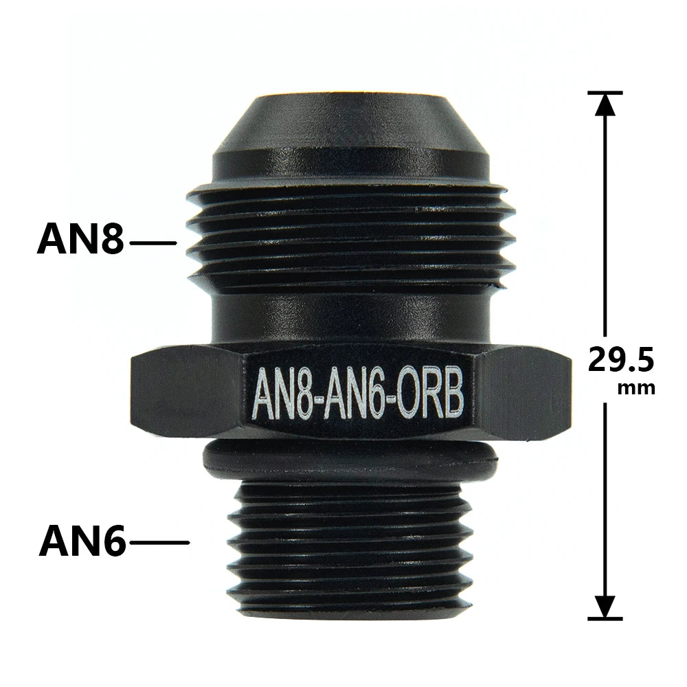 1Pcs Aluminum Alloy AN6/AN8/AN10/AN12 to AN/M14/M16/M18x1.5 Metric Fuel Hose Adapter Pipe Thread Fitting for Oil Cooler System Tuck's Performance
