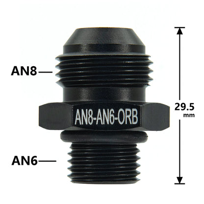 1Pcs Aluminum Alloy AN6/AN8/AN10/AN12 to AN/M14/M16/M18x1.5 Metric Fuel Hose Adapter Pipe Thread Fitting for Oil Cooler System Tuck's Performance